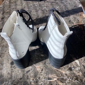 BP Nordstrom’s White Faux Leather Combat Boots